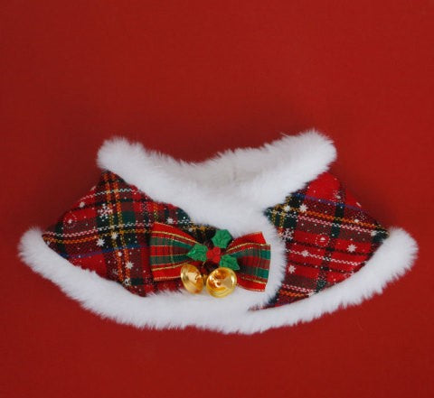 Shawl  cape pet scarf m warn and cute winter decoration, little cand , cat cristmas cape