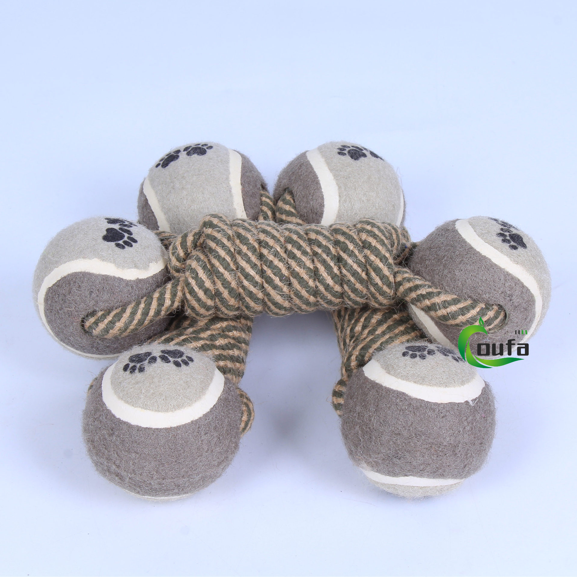 Dog toy for playtime fun coton rope pimmbbell