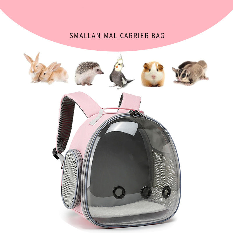 Pet bag bunny gage transparent small animal crrier  backpack sugar