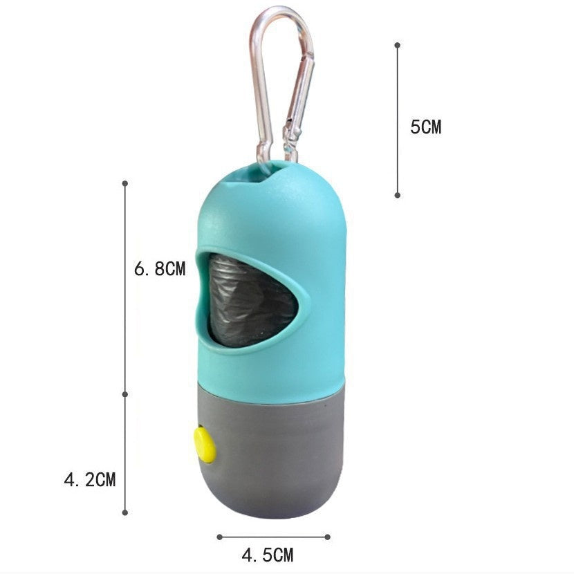 Desoenser for dogs, cat  poop scrooper bags waste bags holder dispensers pet clean accessories LED light pet waste bag