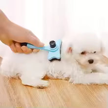Automatic pet hair removal comb
