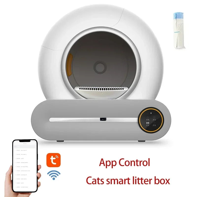 Automatic Smart Cat Litter Box 65L Self Cleaning