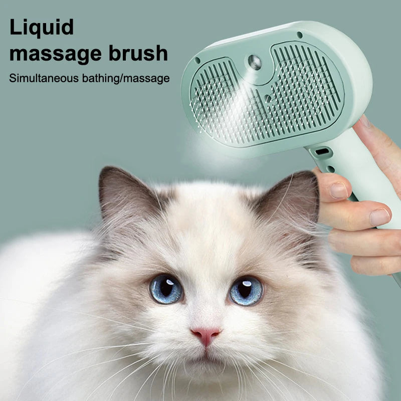 Cat Steam Brush Electric Spray Cat Hair Brushes Pet Massage Grooming Comb