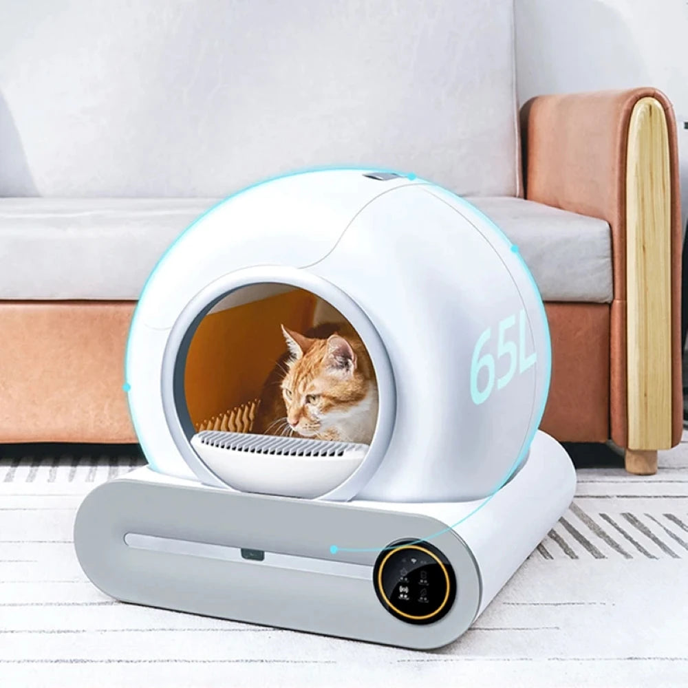 65L Large Space Silent Smart WiFi Cat Litter Box