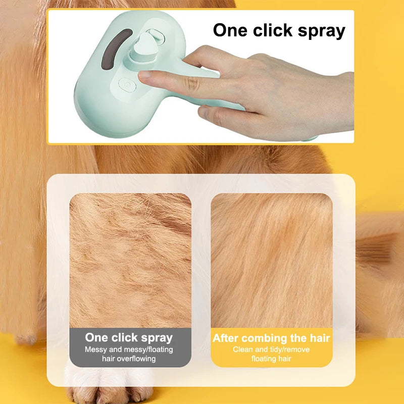 Cat Steam Brush Electric Spray Cat Hair Brushes Pet Massage Grooming Comb