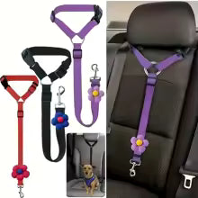 Pet car tether sufety leash for dogs in vehicles , dog scatbelt tether, christmas gift