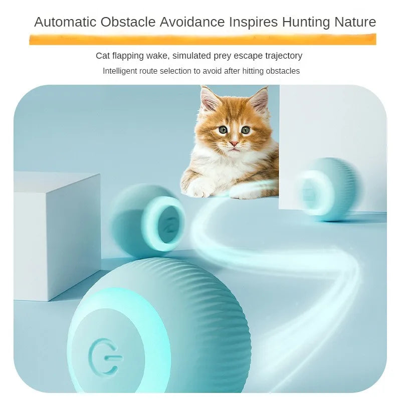 Automatic Moving Cats Toy Interactive Ball Rechargeable Rolling Electric Ball