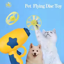 Pet training toyfor kitten mini flaying disc shooting gun chasing game toys pets