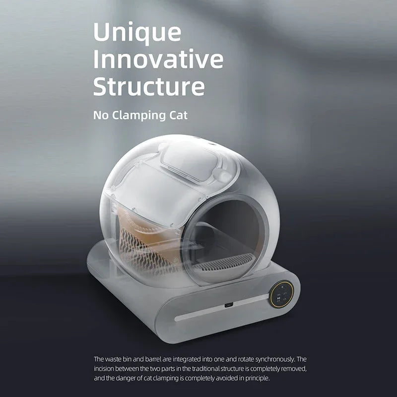 Automatic Smart Cat Litter Box 65L Self Cleaning