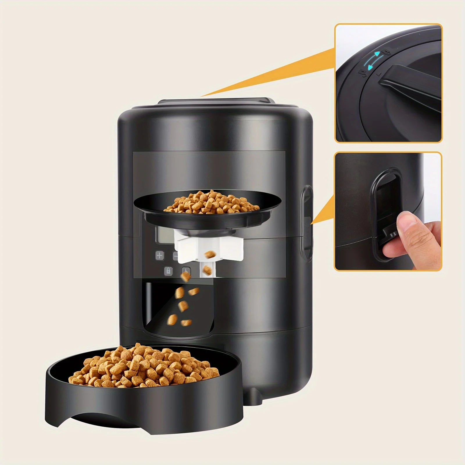2L APP Control Automatic Pet Feeder Button Version Auto Cat Food Dispenser