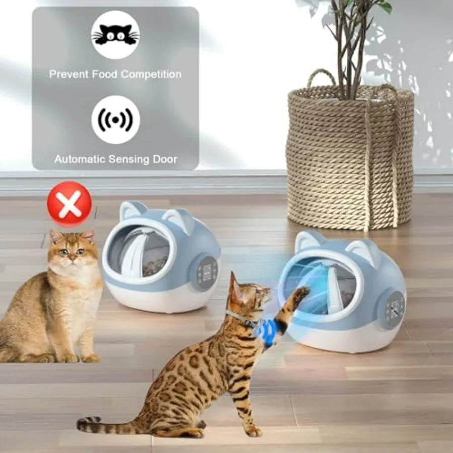 RFID Smart Pet Feeder with Dual Collar Tags