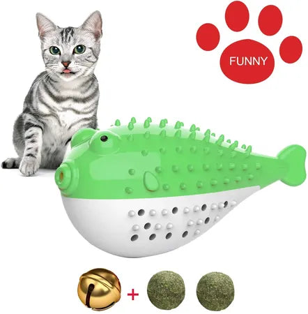 Dog teeth cleaning ball food leakage dog leakage food ball fish shape molar bite resistant