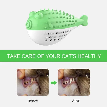 Dog teeth cleaning ball food leakage dog leakage food ball fish shape molar bite resistant