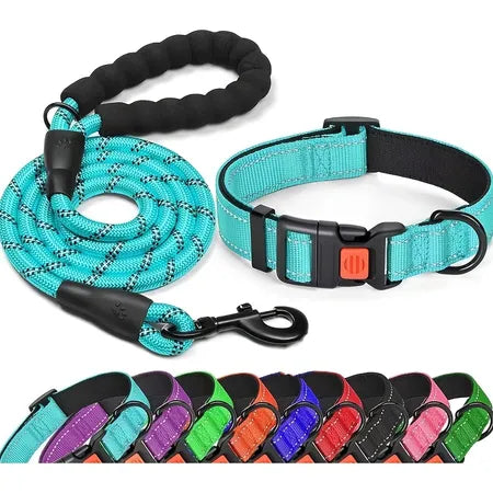 Anti choking adjuctable dog collar, pet ollar nylon reflective solid color polyester comfortable breathable
