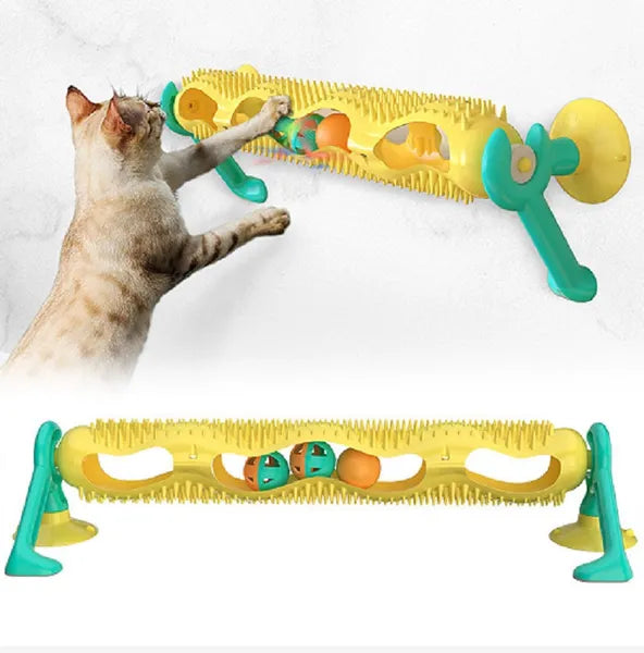 Track cat toy plastic sunker track ball pet accessories window table tennis adsorption claa cat toy funny