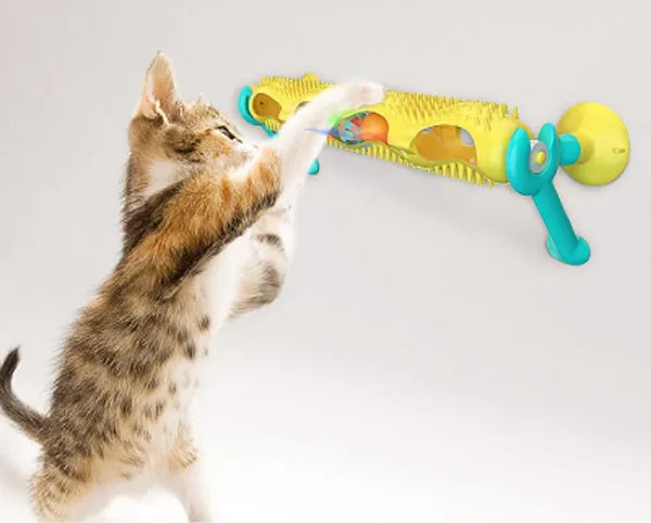 Track cat toy plastic sunker track ball pet accessories window table tennis adsorption claa cat toy funny