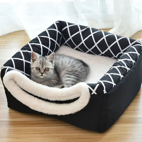pet cat and dot bed villadual use space capsule
